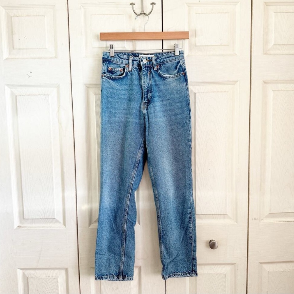 Zara 90s Mom Jeans womens 2 High Rise denim classic neutral casual school